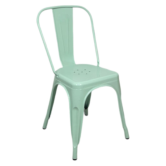 Silla Apilable de Acero Color Verde Claro