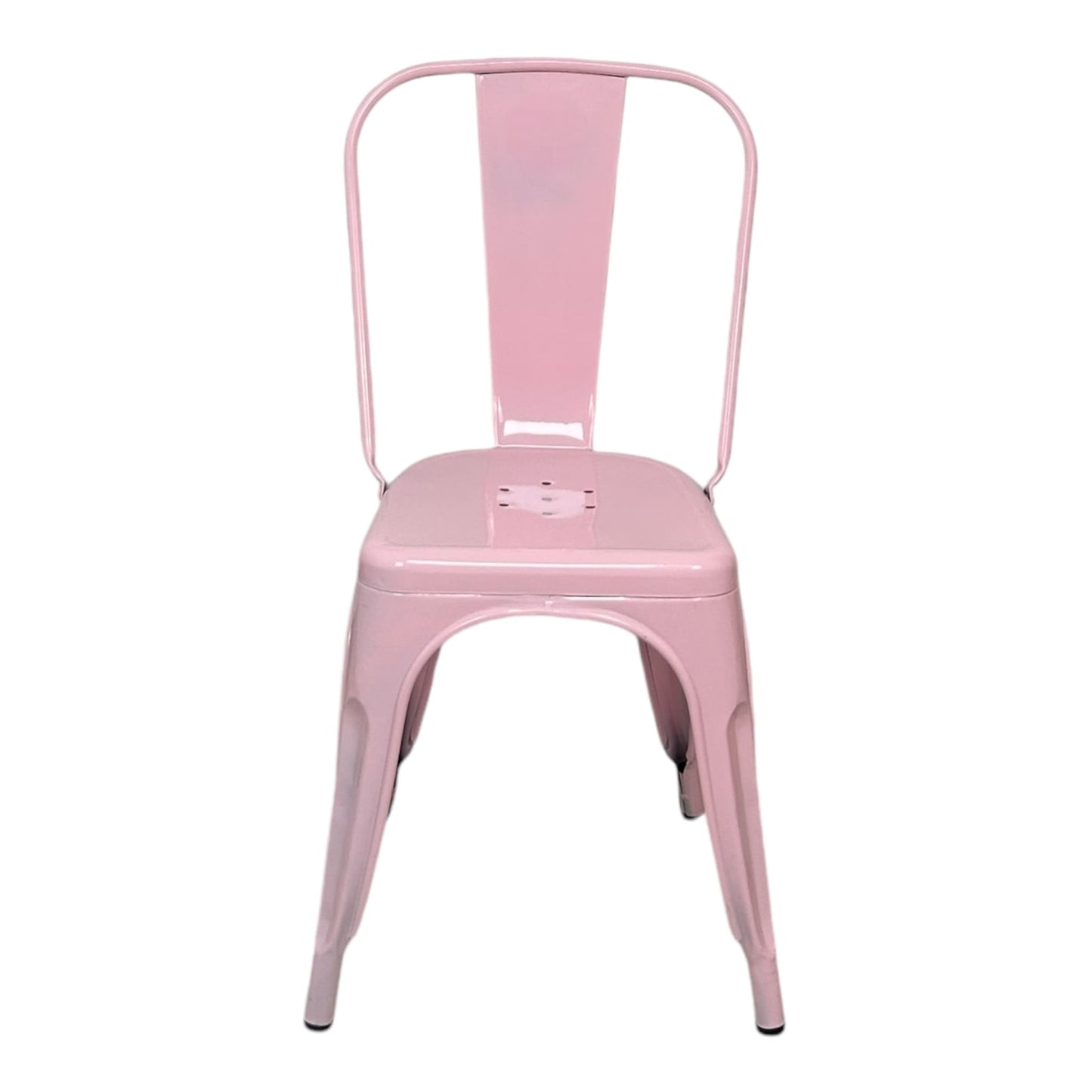 Silla Apilable de Acero Color Rosa