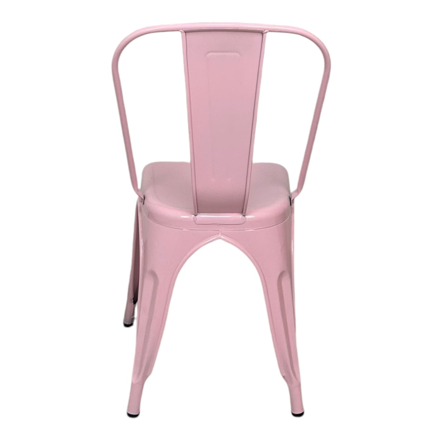 Silla Apilable de Acero Color Rosa