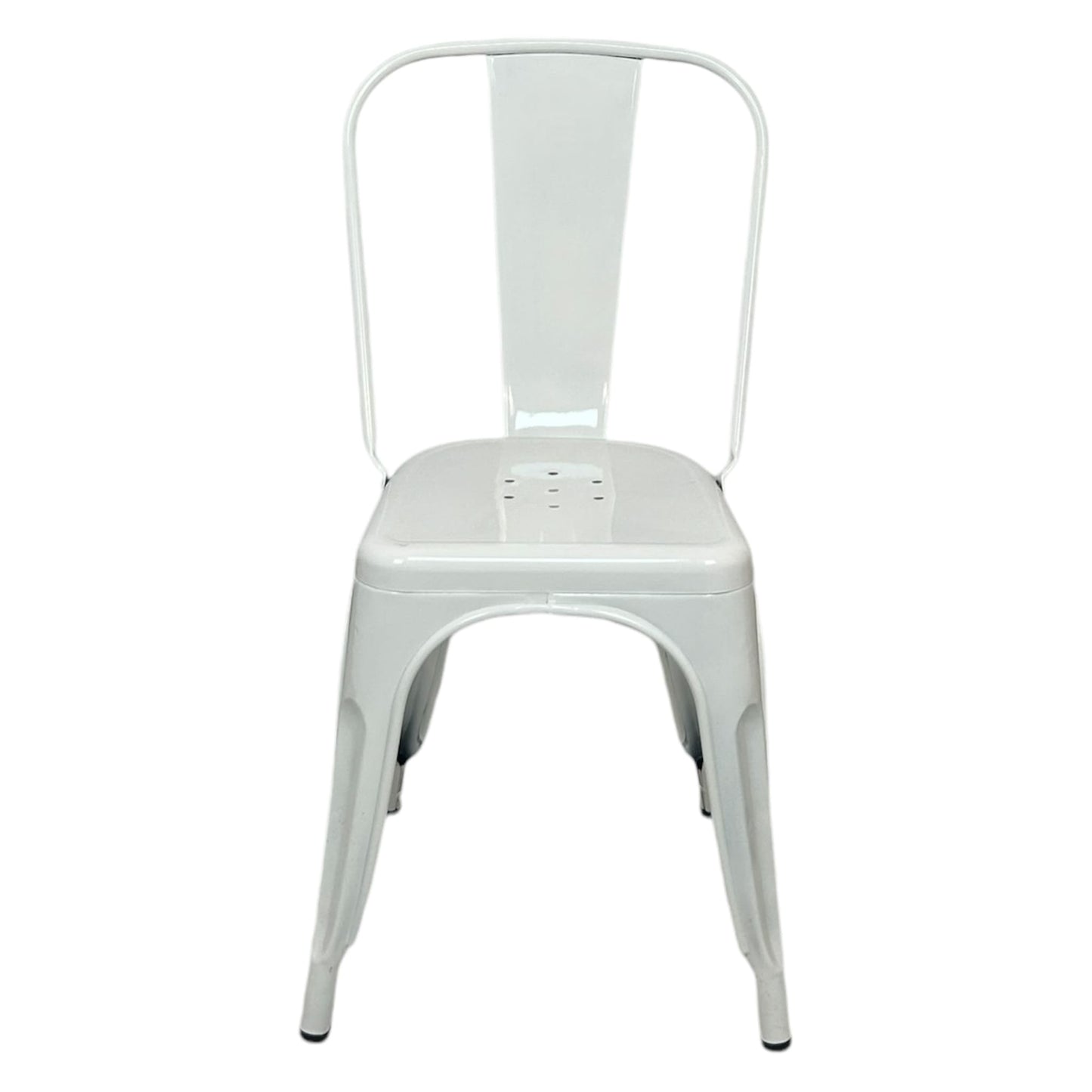 Silla Apilable de Acero Color Blanca